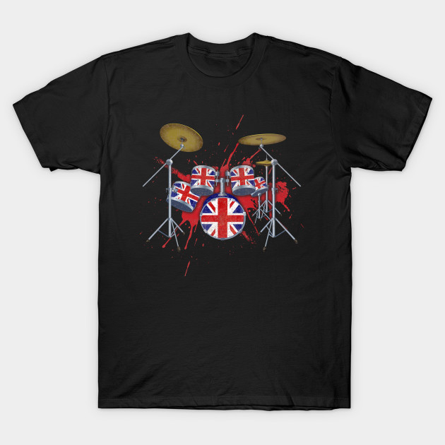 British Drummer British Flag Drums Design Father's Day Gift by paynegabriel